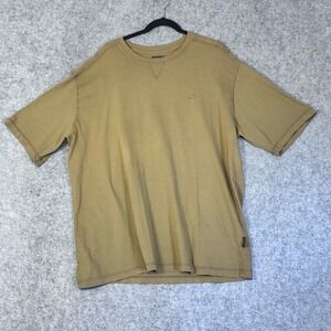Wolverine Mens XL Tan Khaki Cotton Short Sleeve Work T-Shirt Utility Logo‎